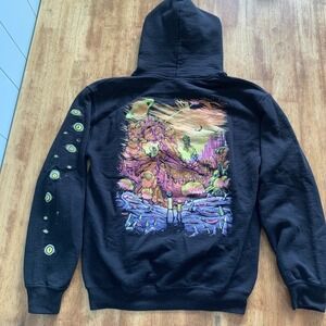Rick And Morty Adult Swim Cartoon Sweatshirt Adult Small Black Hoodie Pullover
